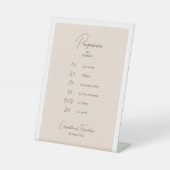 Signe De Table Programme Boho Minimalist Vases Ordre des événemen (Recto)