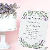 Signe De Table programme chronologique mariage lavender eucalyptu