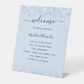 Signe De Table Programme de mariage bleu bébé (Recto)