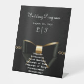 Signe De Table Programme de mariage Gold et Black Tuxedo (Recto)