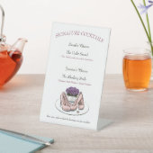 Signe De Table Programme de mariage lesbien Fleurs Violettes Élég (In SItu)