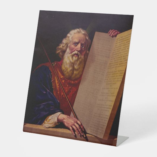 Signe De Table Prophet Moses on Mount Sinai – High-Fidelity Epic  (Recto)