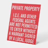 Signe De Table Propriété Privée Connaissez Vos Droits (Recto)