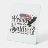 Signe De Table Proud Military Mom Soldier Pride Art (Recto)