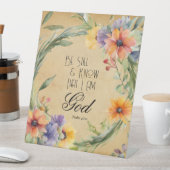 Signe De Table Psaume 46:10 Verse de la Bible (In SItu)