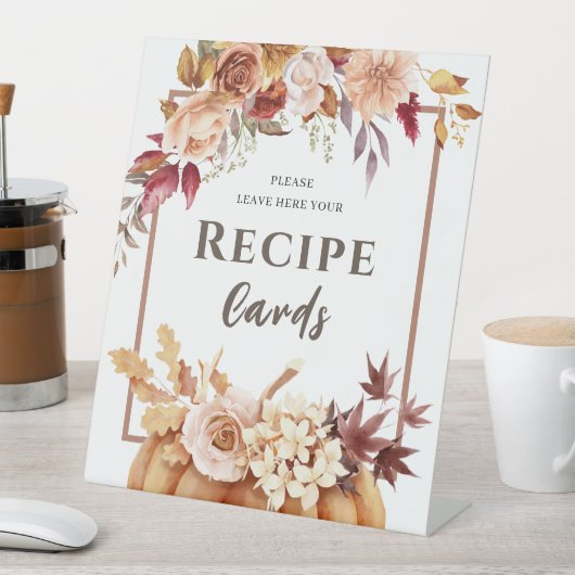 Signe De Table Pumpink Floral Automne Demande de recette (In SItu)