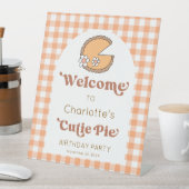 Signe De Table Pumpkin Cutie Pie Birthday Welcome Sign (In SItu)