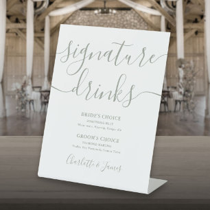 Signe De Table Pupitres de boissons de signature de mariage de st