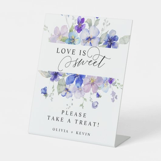 Signe De Table Purple Blue Navy Laender Viola Love Is Sweet Faveu (Recto)