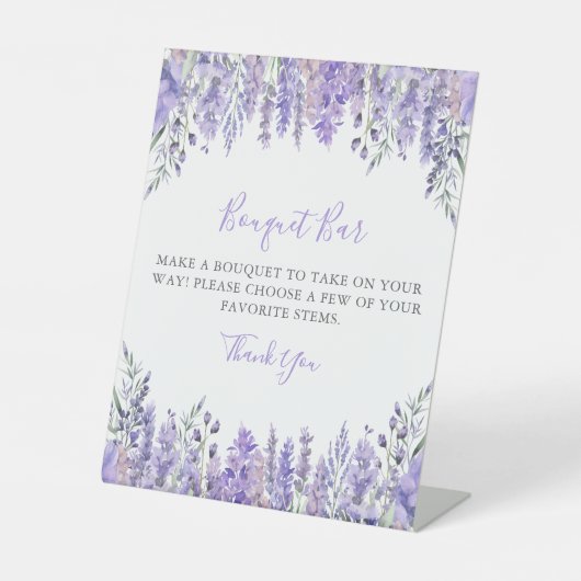 Signe De Table Purple Bouquet Flower Bar (Recto)