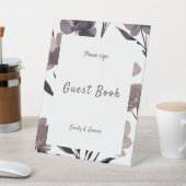 Signe De Table Purple Floral Botanical Wedding (In SItu)