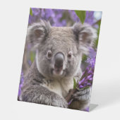 Signe De Table Purple Jacaranda Koala Ours, (Recto)