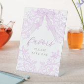 Signe De Table purple lilac design favors sign (In SItu)