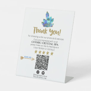 Signe De Table *~* QR AQUA CRYSTALS Review Logo MERCI AP8
