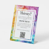 Signe De Table QR BOISSONS Mariage Menu Ethereal Bloom (Recto)