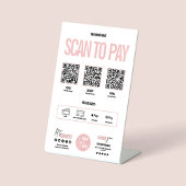 Signe De Table QR Code balayage pour payer Venmo Paypal