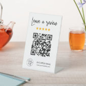 Signe De Table QR Code Business Review 5 Star Review Moderne (In SItu)