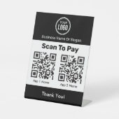 Signe De Table QR Code E-Wallet Paiement Par Portefeuille Mobile  (Recto)