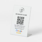 Signe De Table Qr Code Google Avis de l'entreprise (Recto)