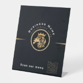 Signe De Table QR Code Lion Logo Business Scan for Menu (Recto)