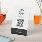 Signe De Table QR Code Menu Business Logo Contact Modules moderne (In SItu)