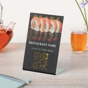 Signe De Table QR Code Menu numérique pour les restaurants