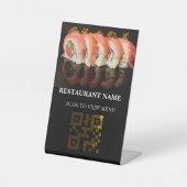 Signe De Table QR Code Menu numérique pour les restaurants (Recto)