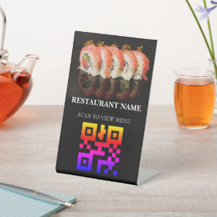 Signe De Table QR Code Menu numérique pour les restaurants