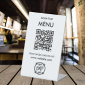 Signe De Table QR Code Menu pour Restaurants sans contact Moderne