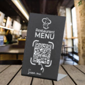 Signe De Table qr code menu restaurant moderne logo de l'entrepri