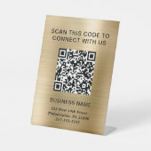 Signe De Table QR Code Modern Business Gold (Recto)
