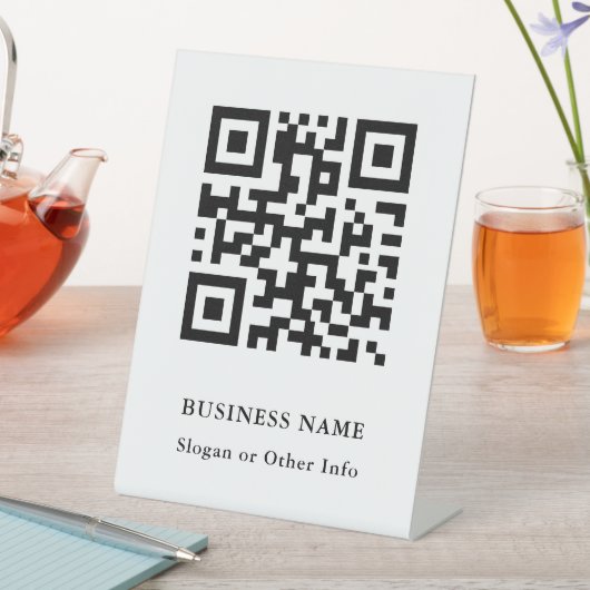 Signe De Table QR Code Noir et blanc Entreprise moderne (In SItu)