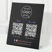 Signe De Table QR Code Payment | Zelle Paypal Scan to Pay Black