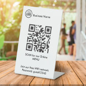 Signe De Table QR Code Pour Le Menu Café Restaurant