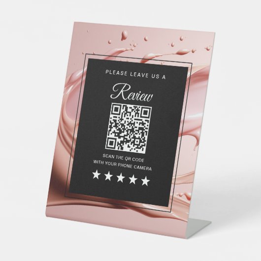 Signe De Table Qr Code Reviews Pink Blush Salon  (Recto)