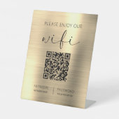 Signe De Table QR Code S'Il Vous Plaît Profitez De Notre Wifi Gol (Recto)