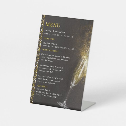 Signe De Table QR Code Tabletop Sign | Digital Menu pedestal sign (Recto)
