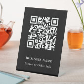 Signe De Table QR Code Website Link Black Modern Business (In SItu)
