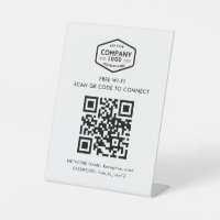 QR Code Wi-Fi gratuit Logo d'affaires minimaliste
