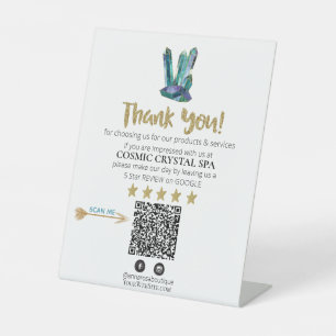 Signe De Table *~* QR EMERALD CRYSTALS Review Logo MERCI AP8