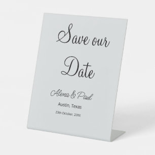 Signe De Table QR Enregistrer notre date ajouter photoname date n