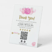 Signe De Table *~* QR FLORAL PINK Review Logo MERCI AP8 (Recto)