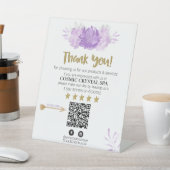 Signe De Table *~* QR FLORAL PINK Review Logo MERCI AP8 (In SItu)