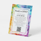 Signe De Table QR Menu Mariage Fleur éthérée (Recto)