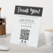 SIGNE DE TABLE *~* QR MERCI REVIEW SILVER GRAY AP8 (In SItu)