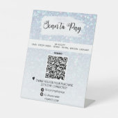 Signe De Table *~* QR PAIEMENT Table Tablette Table Tente Piédest (Recto)