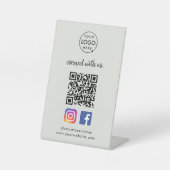 Signe De Table QR scan to Connect | Instagram (Recto)