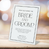 Signe De Table Quel Âge Ont-Ils Été Black & White Jeu