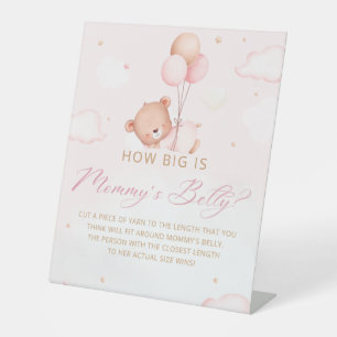 Signe De Table Quelle taille a le ventre de maman Teddy ours baby