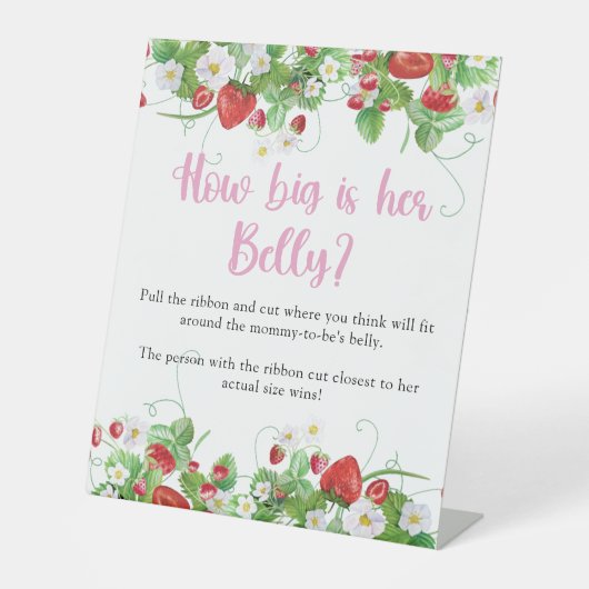 Signe De Table Quelle taille a son ventre ? | Framboise Sucrée (Recto)